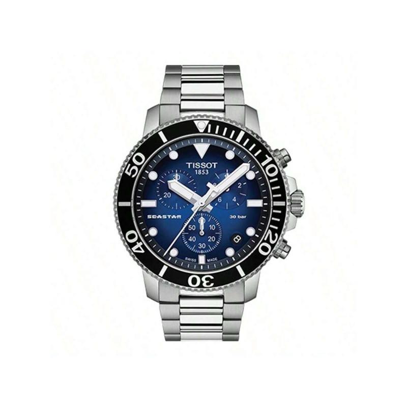 Men's Quartz Watch with Blue Dial, Stainless Steel Case, Leather Strap. Elegant & Exquisite, High-quality. Ideal Daily Wear, T120.417.11.041.01