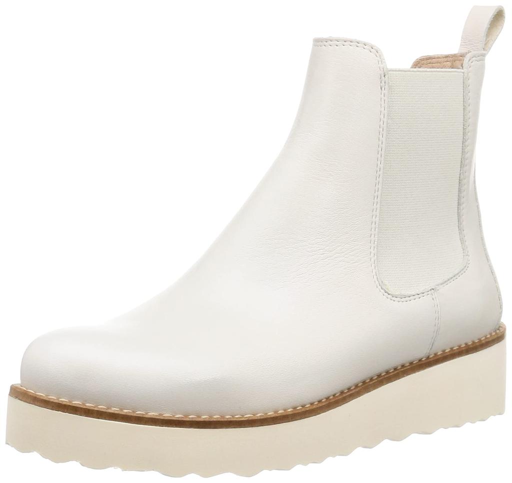 Chelsea boty s tlustou podrážkou, bočními gumami, bílé [Bontre]