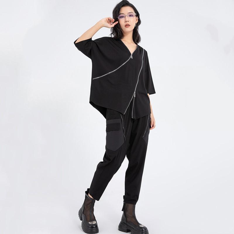 Krátký rukáv Oversized Vintage Ležérní volné letní tričko Topy Dámské tričko
