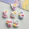 12/60PCS Cute Cat DIY Cream Glue Resin Accessories Phone Case Hair Clip Headband Handmade Material Package
