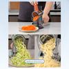 Handheld Roller Vegetable Slicer Adjustable Julienne Shredder for Home Kitchen Stainless Steel Blade Quick Vegetable Prep Tool with Protective Guard