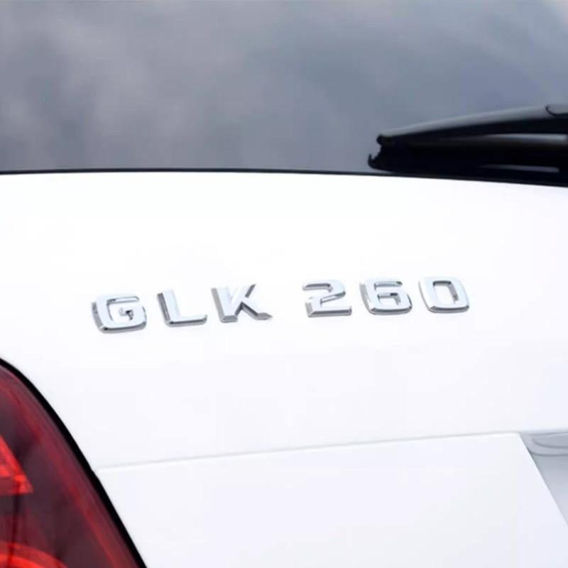 BKS2 3D Car Tail Trunk Letter car sticker GLK200 GLK220 GLK250 GLK260 GLK300 GLK350 Emblem Sticker Mercedes Benz GLK W204 X204