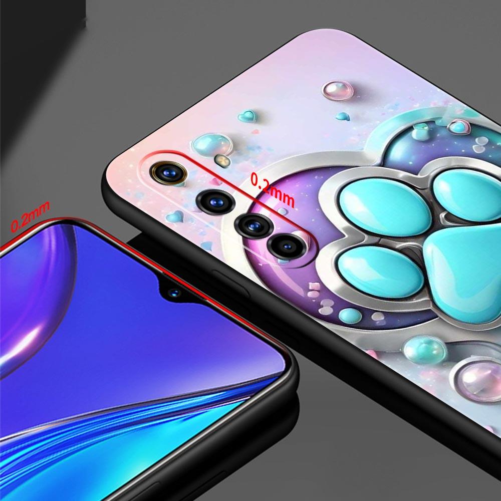 Og Paw Print Aesthetics Case For Realme C67 C63 C55 C53 C35 C25 C21 GT 2 3 5 6 10 11 12 13 Pro Plus 5G Soft TPU Phone Cover Bags