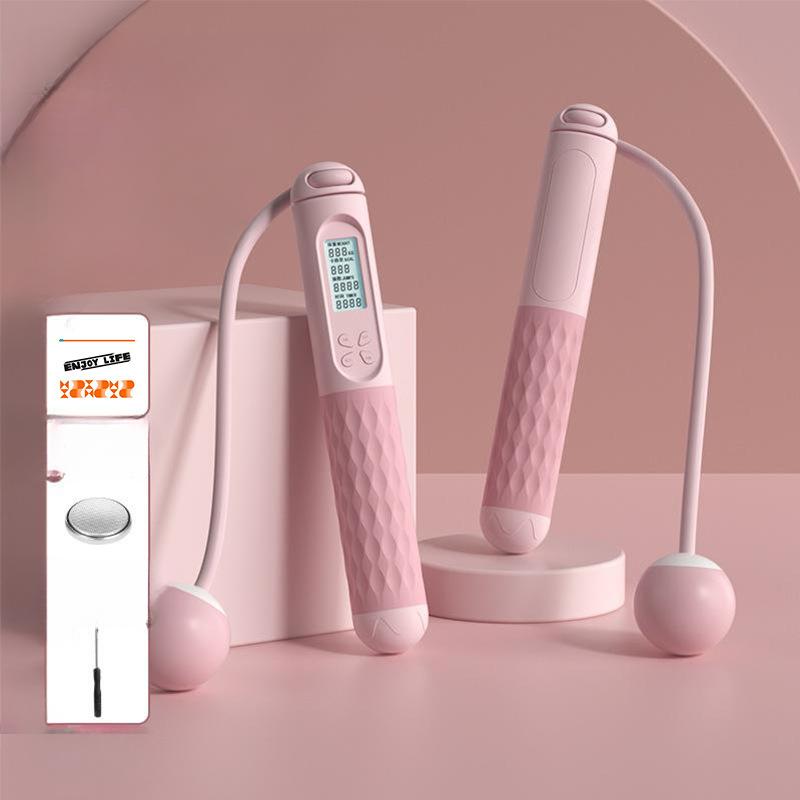 Skipping Rope Intelligent Cordless Counting Load-bearing Steel Wire Rope Student Sports Goods Big Ball Skipping Home Fitness Rope.