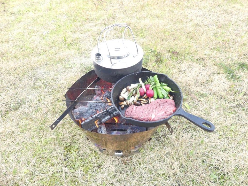 CGK PACOT Grill L with Trivet Set Foldable Fire Pit - Lightweight,