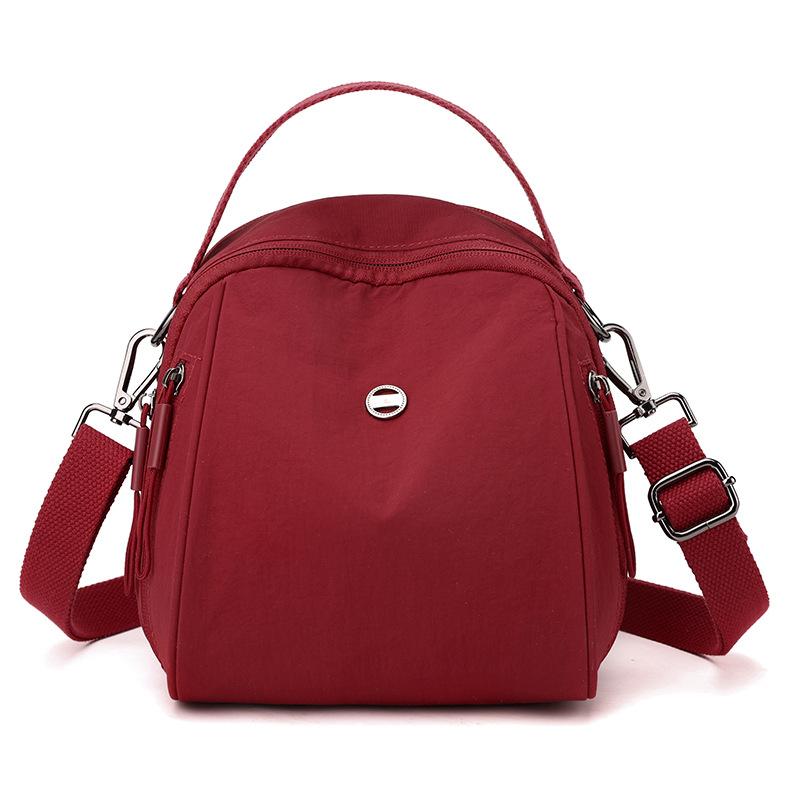 New Solid Color Simple Shoulder Bag Outdoor Commuting Light Portable Messenger Bag Multi-functional Versatile Backpack