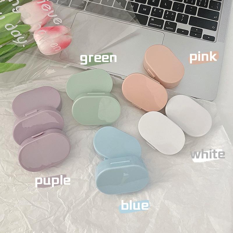 1 Box Mini Contact Lens Case Smooth Candy Women Small Portable Travel Holder Eye Care Container Storage with Mirror Lenses Box
