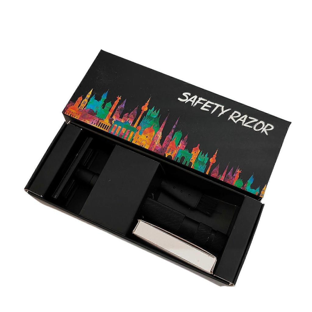 Vintage Manual Razor Double-Edge Shaving Razor Traditional Safety Razor with 10 Blades