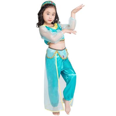 New Halloween Search Banner Magic Lamp Jasmine Princess Costume Children and Girls Singing and Dancing Performance Costume