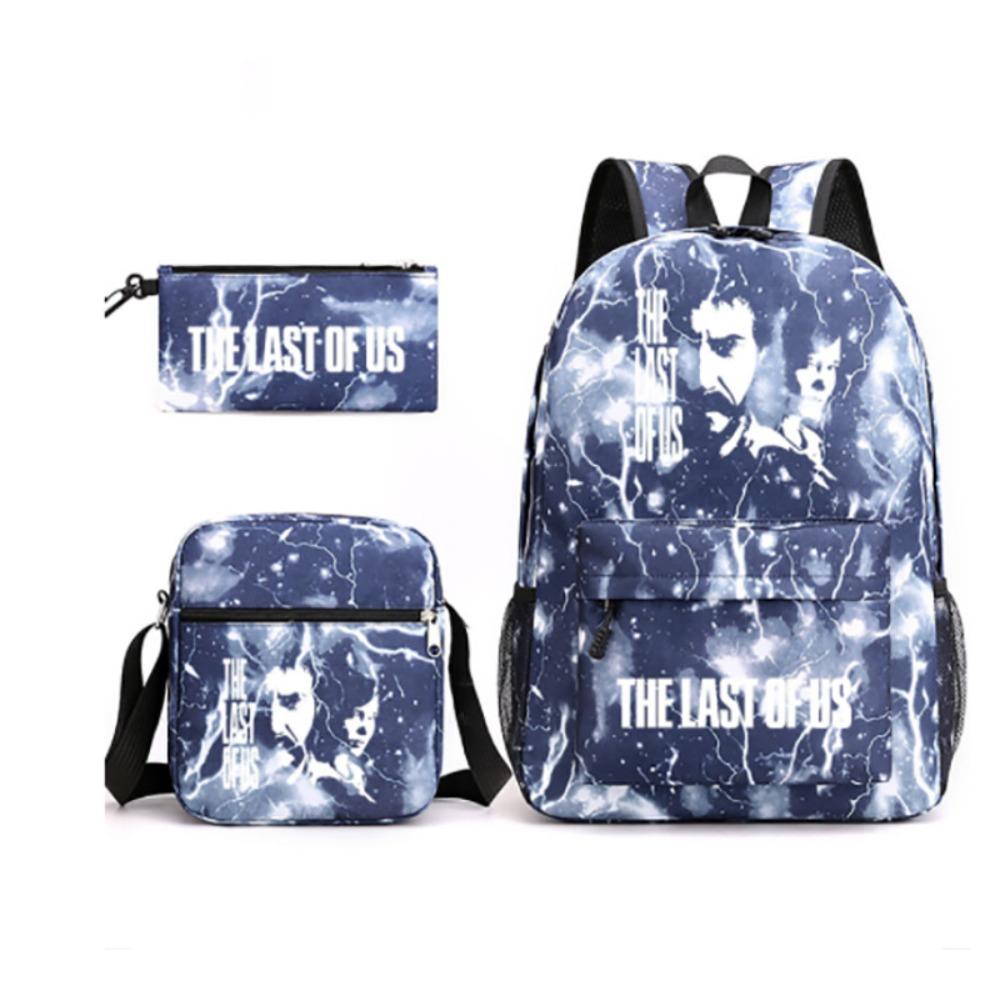 2023 Film and Television Peripheral Printed School Bag 3-piece Casual Pencil Bag Shoulder Bag Double Shoulder Back