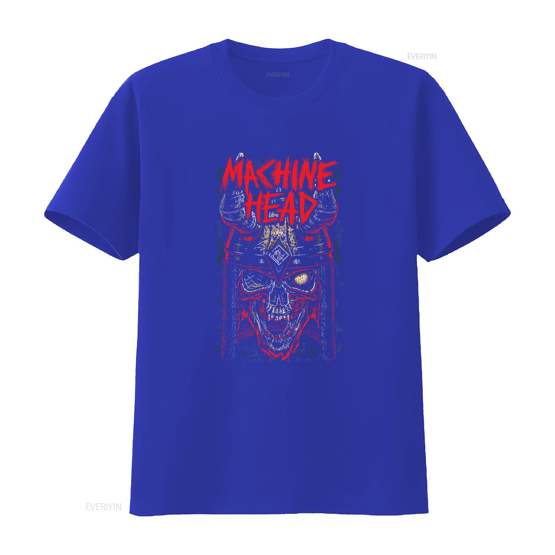 Machine Head T shirt Metal Music Skull Print Rock Style Band vintage Washed streetwear Breathable Stretched graphic Unisex Soft S