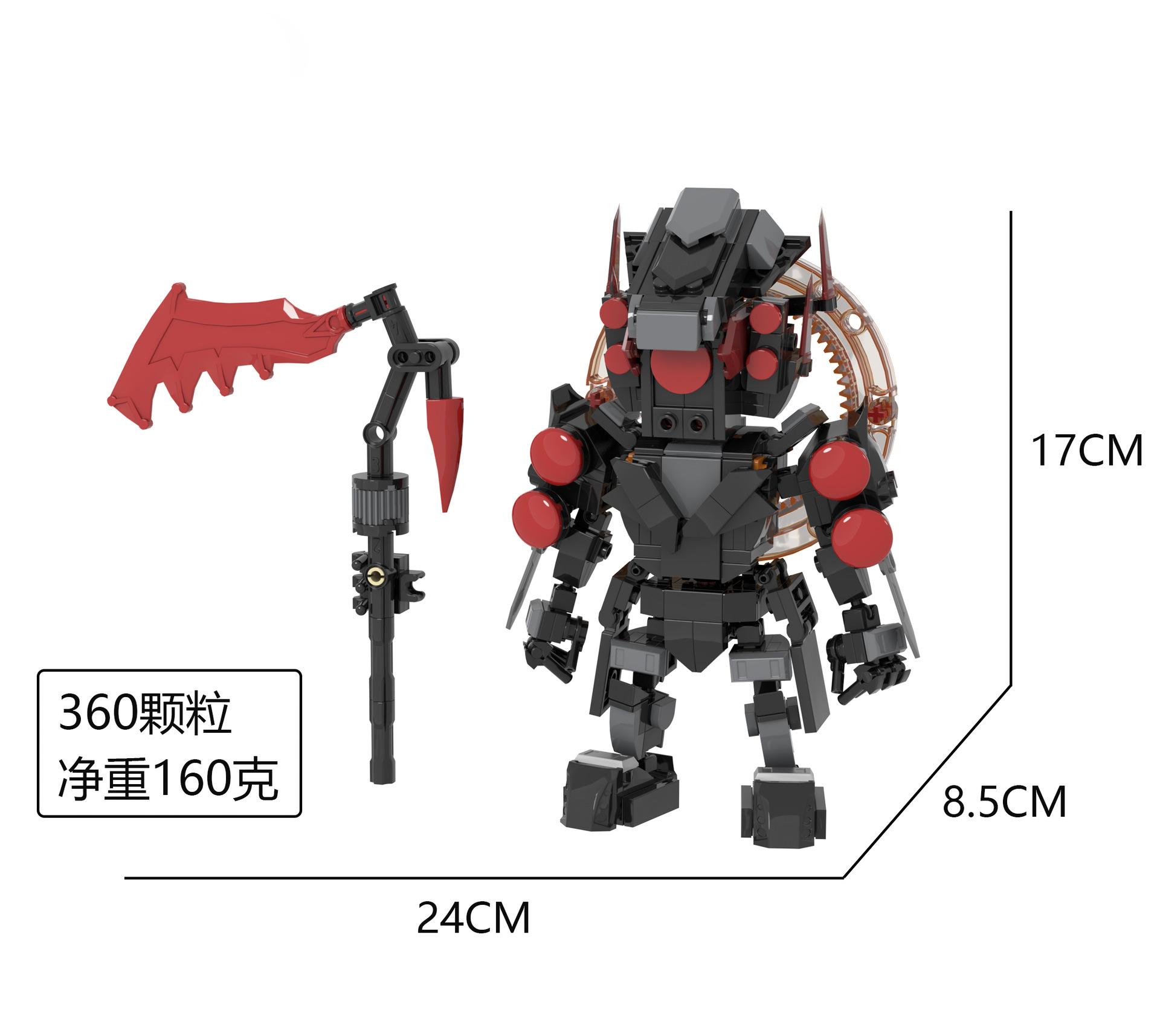 Titan Clockman Building Blocks Toys Titan Cameraman Upgrade Blocks Figure Titan Speaker Man Block Brick  Decoration For Kids Toy серебряный