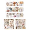 6 Sheets Retro Decorative Stickers Versatile Travel Theme Strong Adhesion Stylish Deco Stickers for