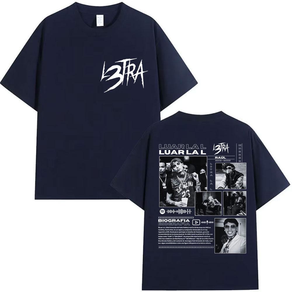 Rapper Luar La L L3tra Album 2025 Graphic T Shirt Mens Hip Hop Gothic Short Sleeve Cotton Tshirt Vintage Punk Clothing Tshirts