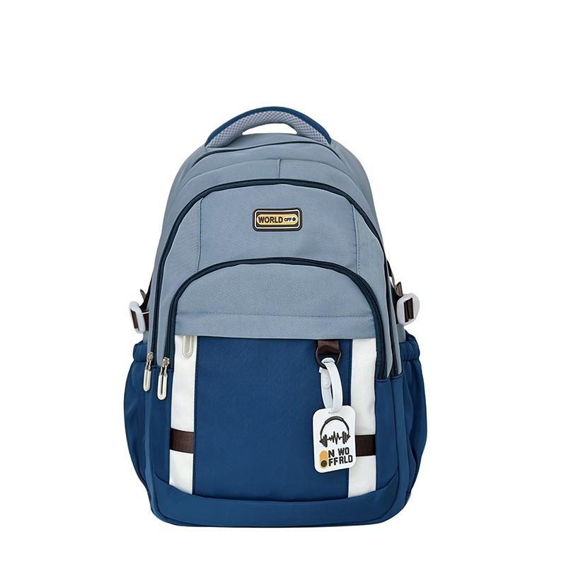 New Style of Junior and Senior High School Students' School Bag Korean Style Street Fashion Casual Backpack Large Capacity Simple Campus Backpack