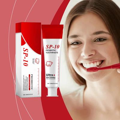 SP10 Probiotická zubní pasta pro bělení zubů, odstranění plaku, zlepšení zubního kazu, ochrana dásní, svěží dech, ústní hygiena, čištění