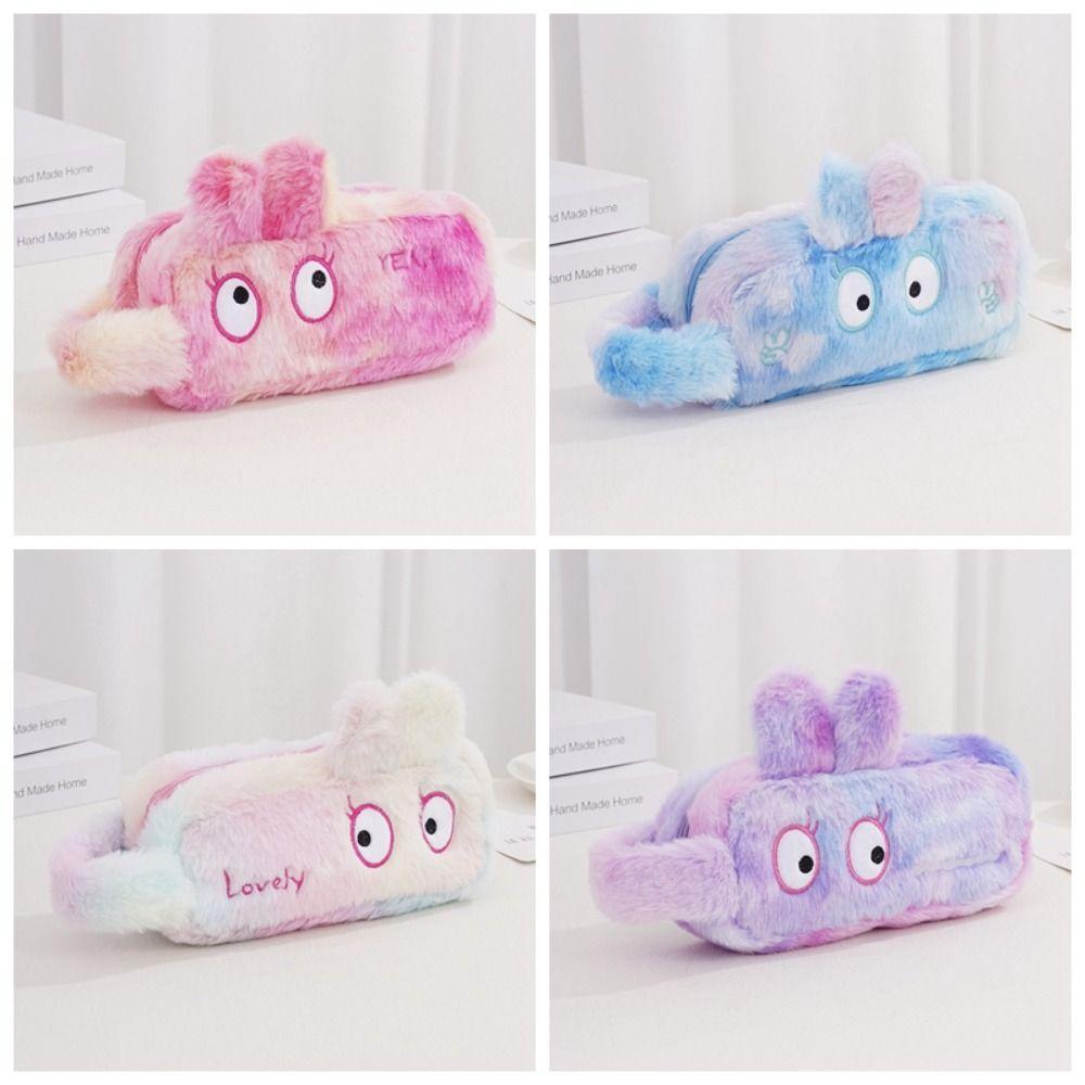 Large Capacity Plush Pencil Case Dirt-proof Cartoon Plush Pen Bag Cute Pencil Pouch  Stationery