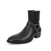 Men's High-Top Chelsea Motorcycle Boots - Trendy British Style Pointed Toe Leather Casual Short Boots.