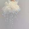 Acrylic fabric mesh yarn flower hair grab temperament versatile back head plate hairpin sweet niche hair accessories woman