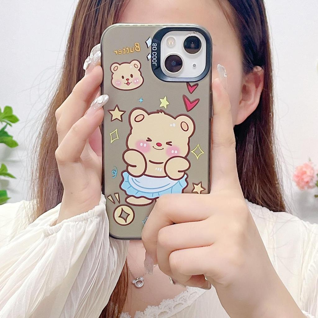 Laser Amor Bär Silikonhülle für Xiaomi Redmi Note 12 11 Samsung A54 A24 A14 Oppo A78 A58 A38 Tecno Spark 10 30C Funda Bemalte Hülle Weiche TPU Bumper