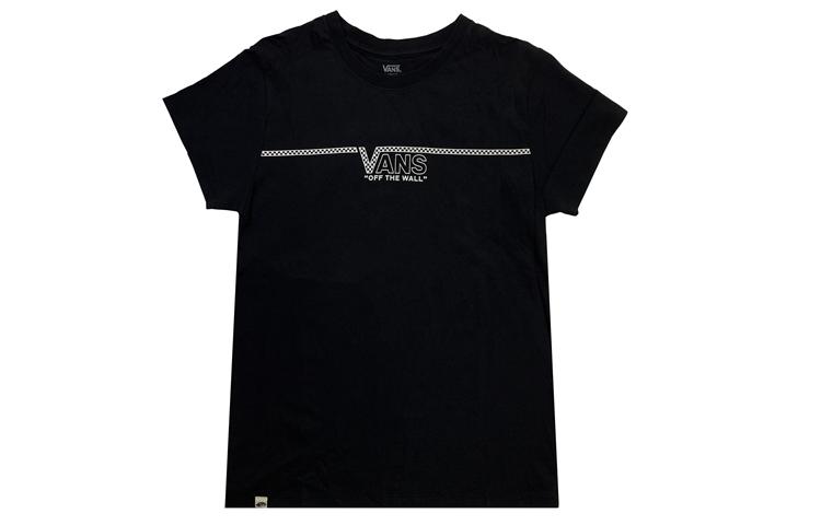 Vans T Shirts Unisex Black Crew Neck Moderate Straight Fit VN0A3ZO6BLK M