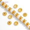 7mm Round Bead Caps Spacer Beads 18K Gold Plated Brass Bead Cap For Jewelry Making Supplies DIY Bracelet Making Findings