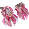 YUYAKESHI Ita Bag Rosettes for Handmade Rosettes with Decorative Ita Can Ita Matching Ribbons Badges, Ribbons, Bags, Badges, Bags, Retro, (Pink 21)