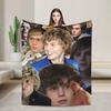 3D Evan Peters Pattern Printed Flannel Blankets Warm Soft Throw Blanket for Outdoor Decorative Bedspread Sofa Bed Cover