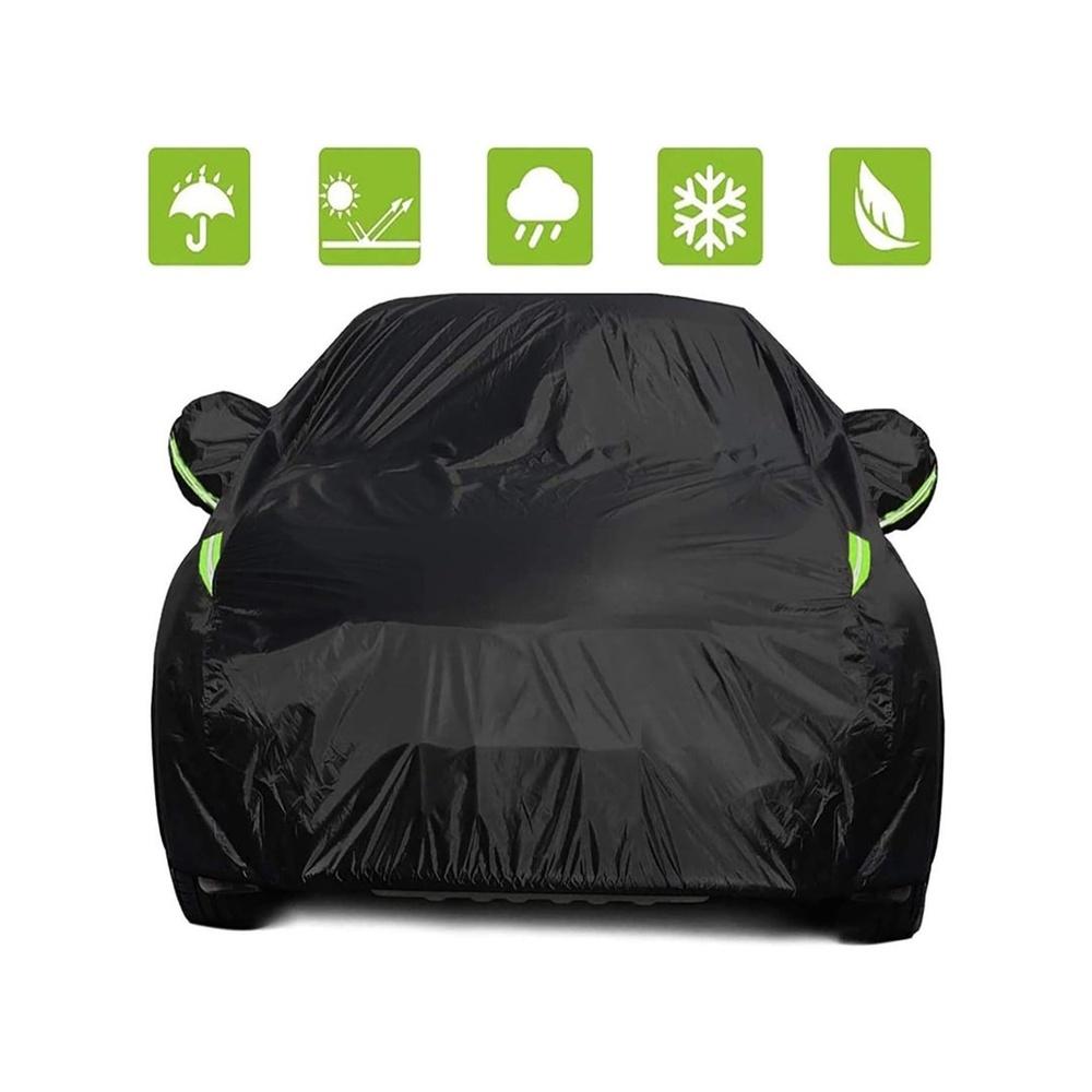 Weatherproof Car Cover Fits Sedans with Length Between 4.15M and 4.9M Black