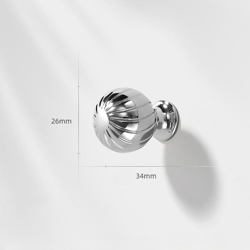 Zinc Alloy, Corrugated, Round, Round Handle, Bedside Table Wardrobe, Wine Cabinet Drawer, Gold Handle, Simple Kitchen Cabinet
