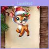 Christmas Acrylic Car Ornament With Deer Tree Motif Rearview Decoration Mirror