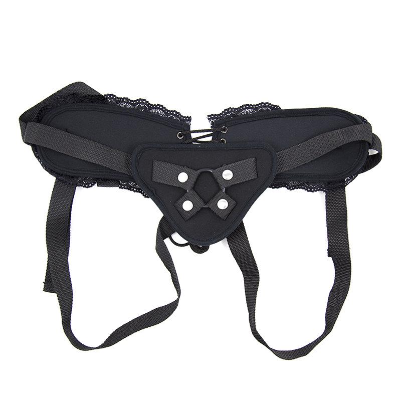 Lace Chastity Panties with Silicone Restraints & Neoprene SM Accessory for Adult Play