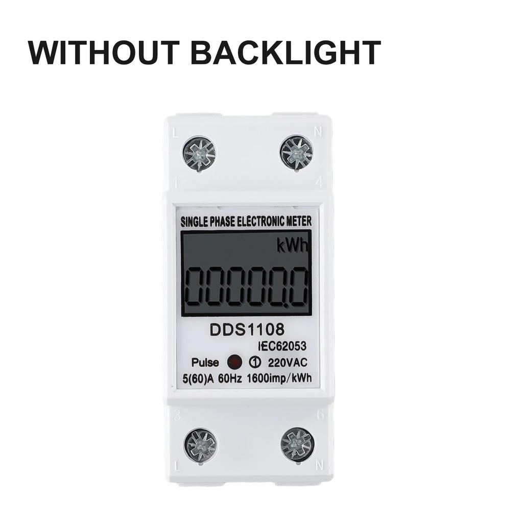 1pc 50A 60A DDS1108 LCD Digital Display Single Phase Energy Meter With Backlight Single Phase Energy Meter Test Meters Detectors