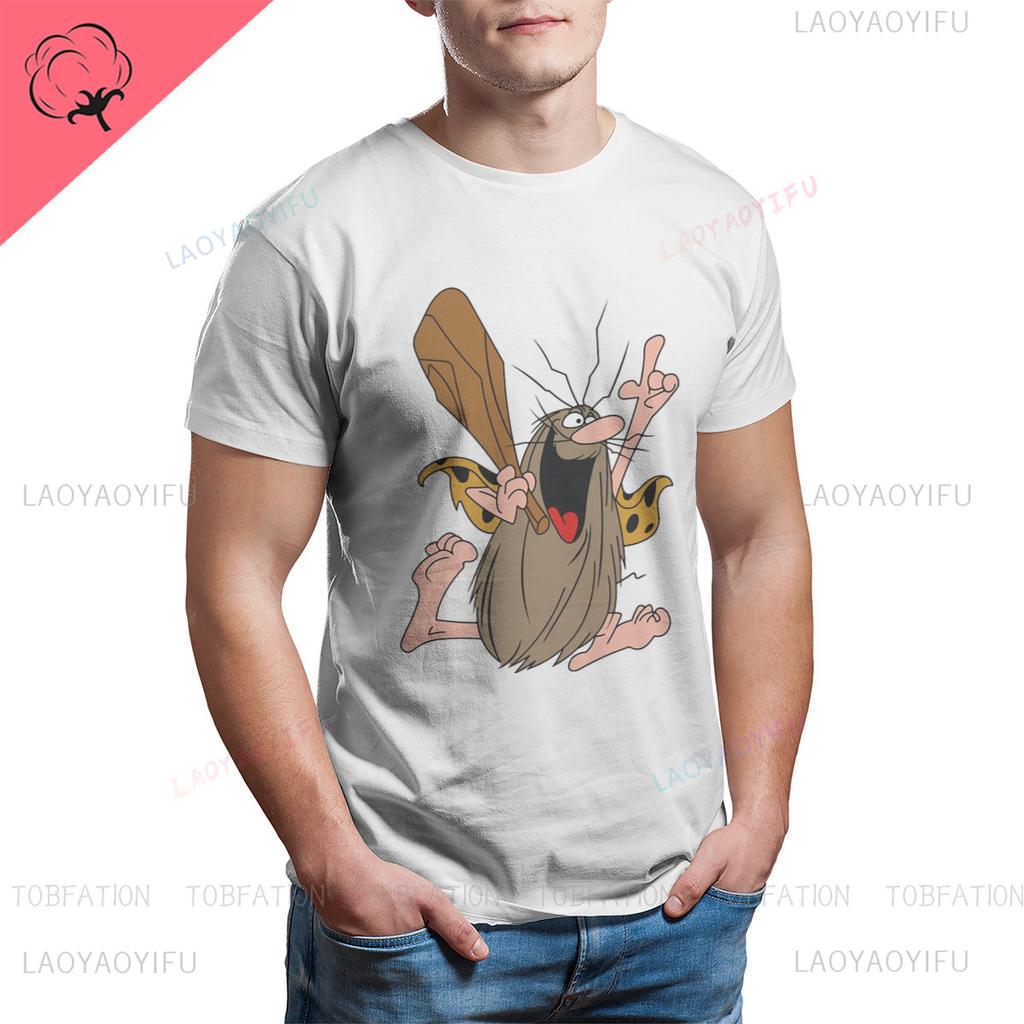 Klasické tričko s kreslenou postavičkou Captain Caveman Cavey z 80. let Hanna Barbera Grafická trička Letní Dámská Pánská Módní Bavlněná Trička Topy