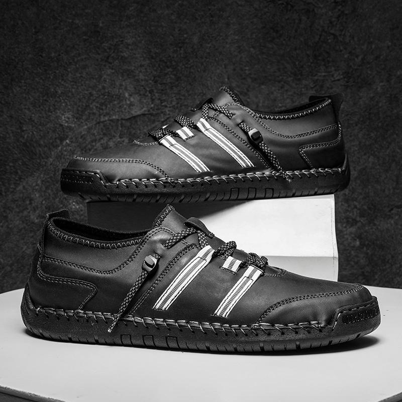 Spring Personalized Strap Leather Shoes Men Business Dress Shoe All-Match Casual Mens Shoes Footwear Wear-Resistant Oxford Shoes