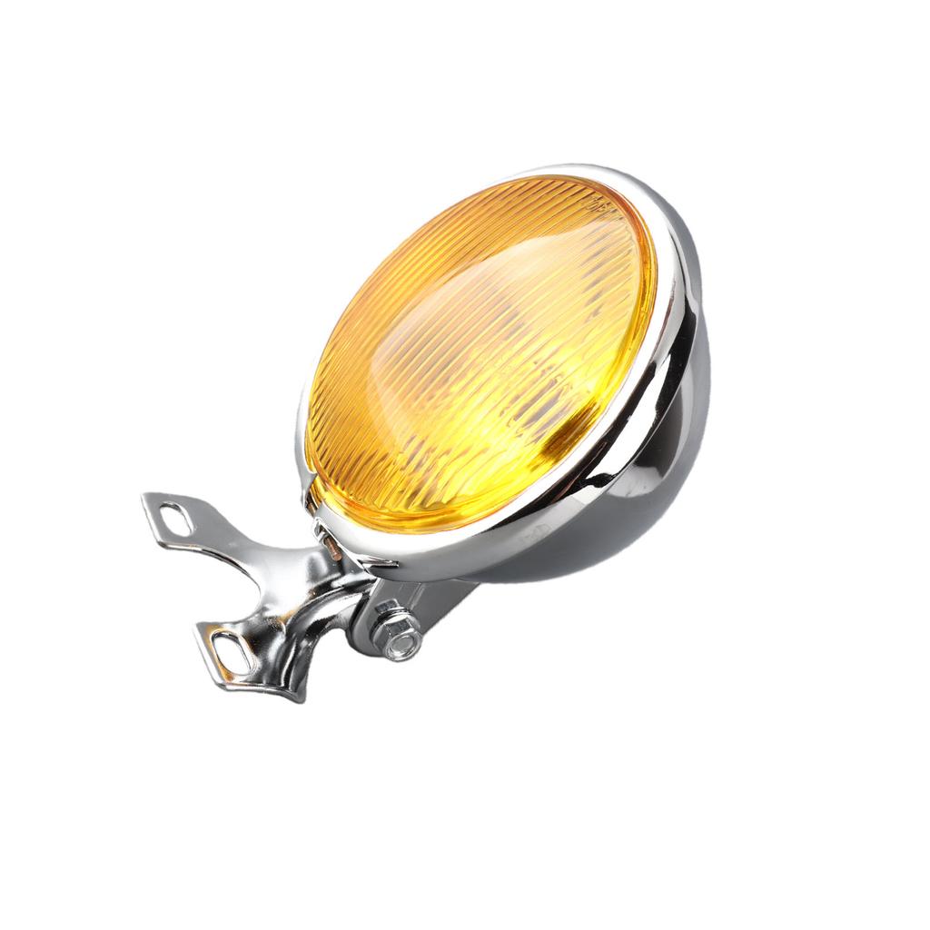 Motorcycle Headlight High Brightness Waterproofing Thickened Metal Shell Retro Motorcycle Front Lamp Electroplated and