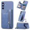 Cartera de Cuero con Cremallera, Ranuras para Tarjetas y Soporte para Teléfono Anti-caída para Samsung Galaxy S24 Ultra S23 FE S22 Plus A15 A25 A35 A55