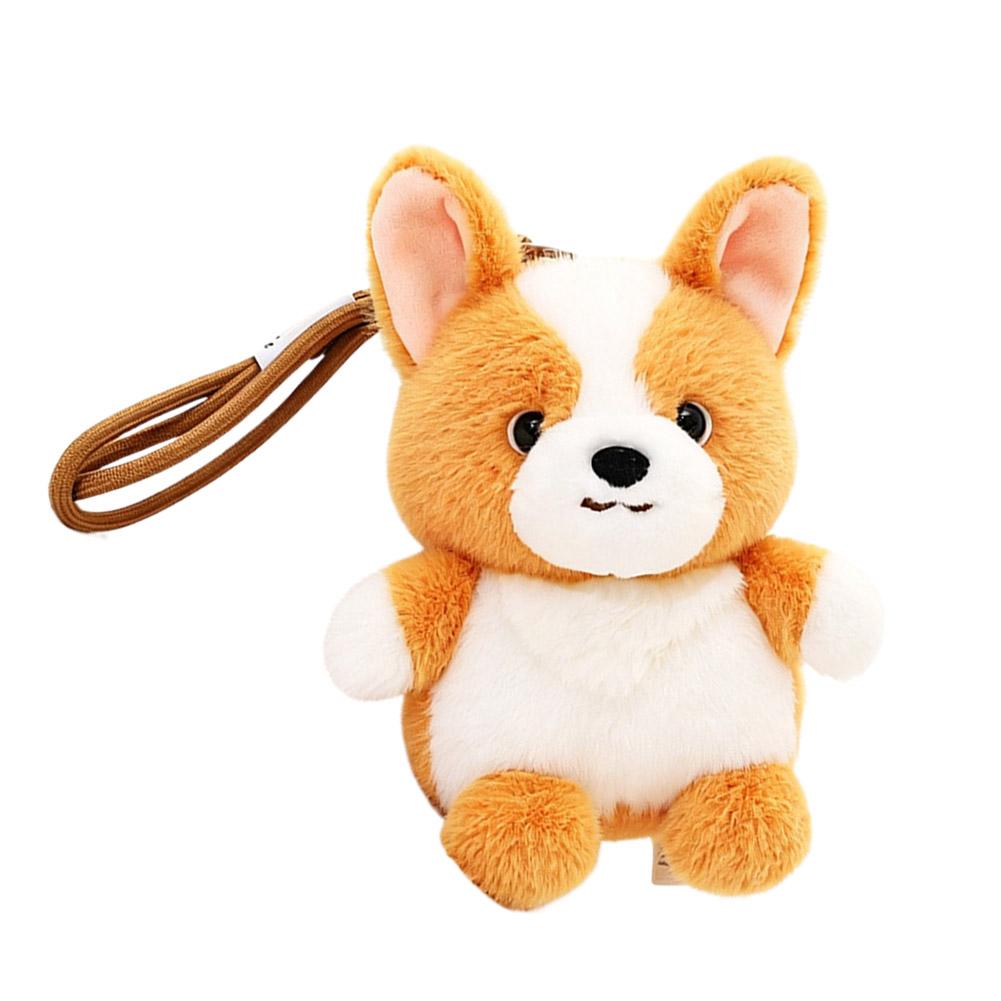 Cute Dog Plush Keychain Cartoon Stuffed Puppy Bag Pendant Backpack Charm Kawaii Animal Key Ring Holder Birthday Kids Gifts