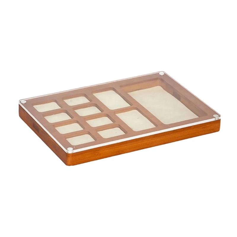Sturdy Bead Sorting Tray With Magnetic Acrylic Lid And Plush Padding For Jewelry Making And Crafting Enthusiasts