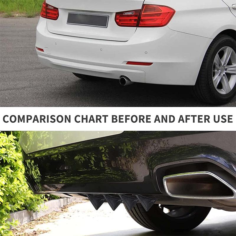 Car Rear Bumper Shark Fin Diffuser Splitter Lip For Dodge Journey Peugeot 3008 Lada Granta VW Polo Jeep Compass Subaru Iimpreza