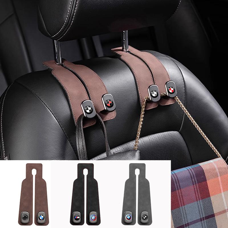1pcs Car Headrest Hook Suede Rear Seat Hanging Dual Hook For BMW M Performance E46 E47 E49 F30 F80 E36 E46 E93 E92 F34 F31 Z4 X7