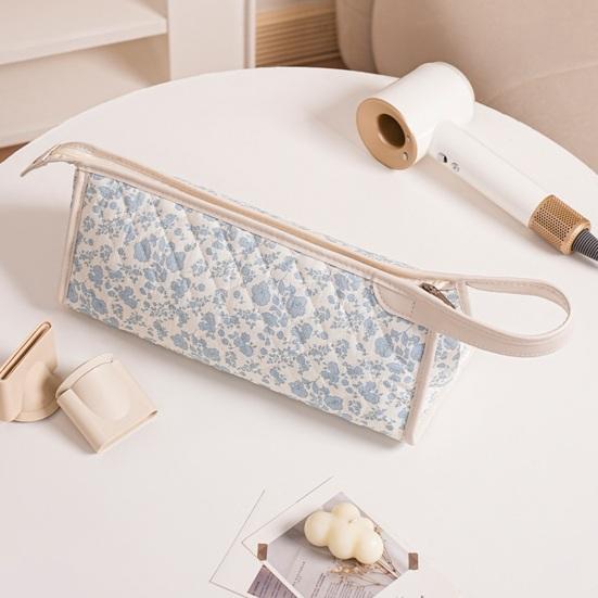 Gesteppte Reisetasche Tragbar Große Kapazität Reißverschluss Aufbewahrungstasche Haartrockner Styling-Tools Leicht Tragbar