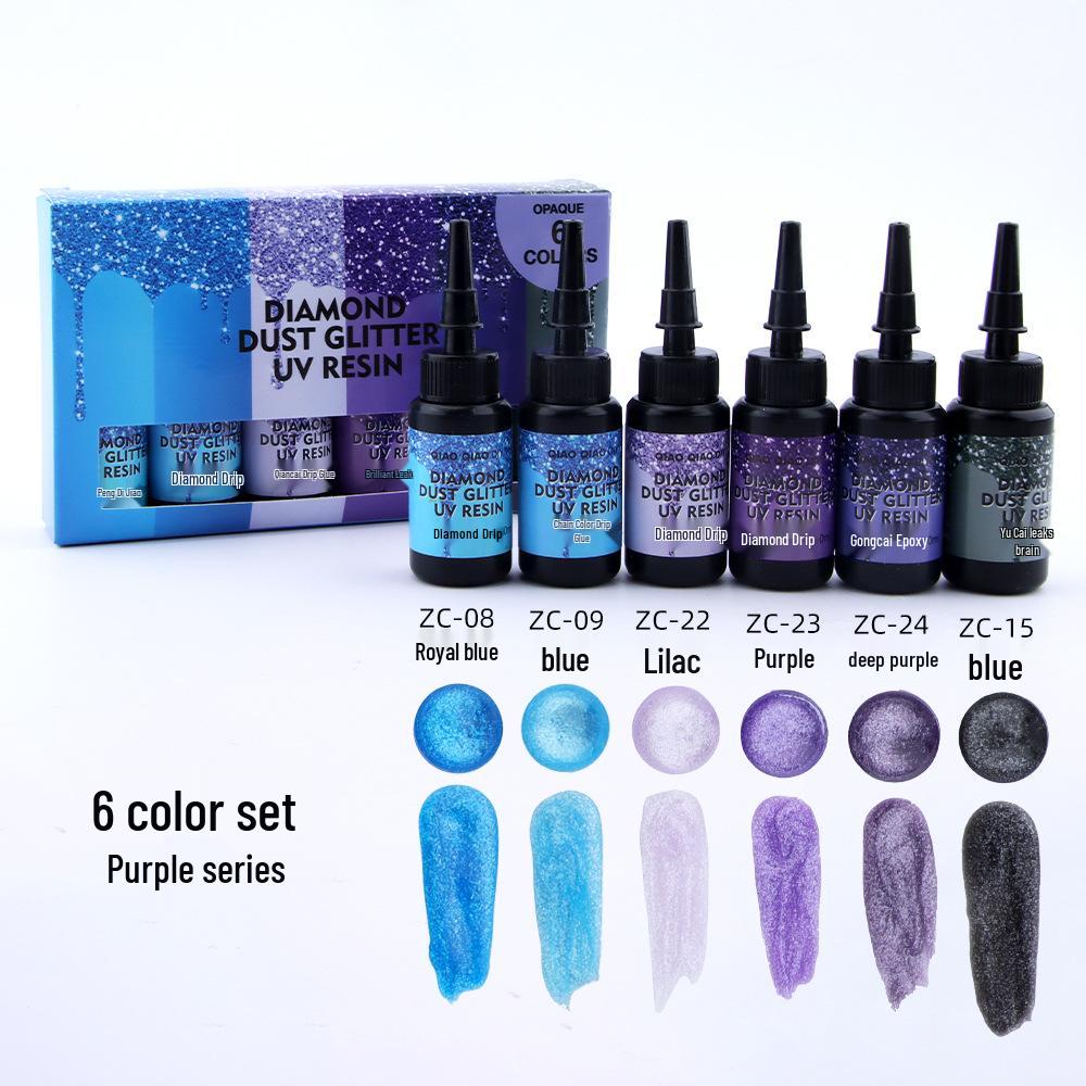UV Crystal Epoxy Glitter Set – 6, 12, or 24 Color Options for Handmade Jewelry