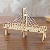 Holz DIY Schrägseilbrücke Physisches Modell Puzzle Mechanik Physik STEAM Wissenschafts-Kit Lernspielzeug für Kinder Schüler Geschenke