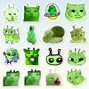78pcs Funny Alien Cat Meme Stickers Green Alien Decals For Phone Laptop Suitcase Notebook Skateboard Zip Zap Alien Cat Stickers