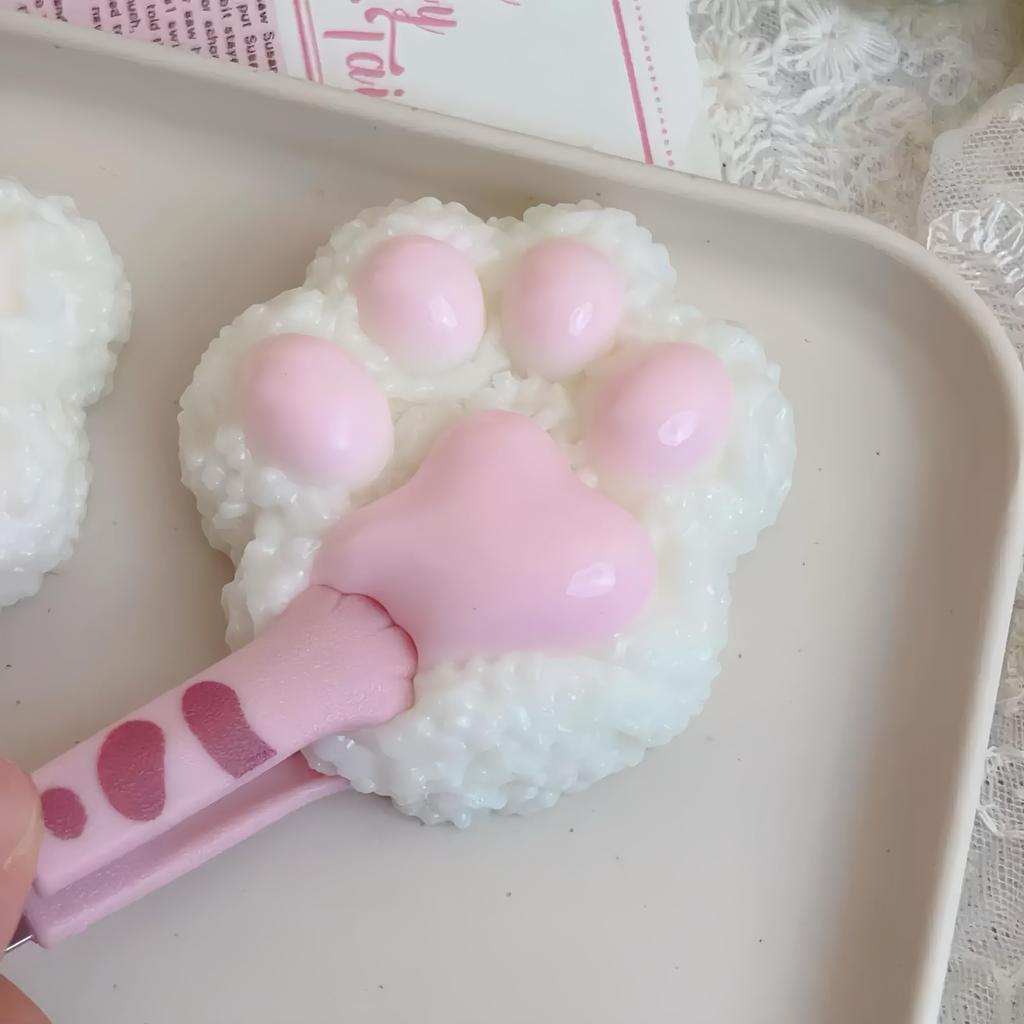 Squeeze Rice Ball Paw Print Bouncy Texture Watery and Stress Relief Relaxing Squeeze Durable Suitable for Children and Gift Toy, Shape, [New Feel!