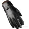Leather gloves men's winter warm outdoor riding fleece thickened cold-proof women's touch screen cycling motorcycle gloves