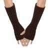 Cable Knit Fingerless Arm Warmers - Thick Winter/Autumn Long Gloves