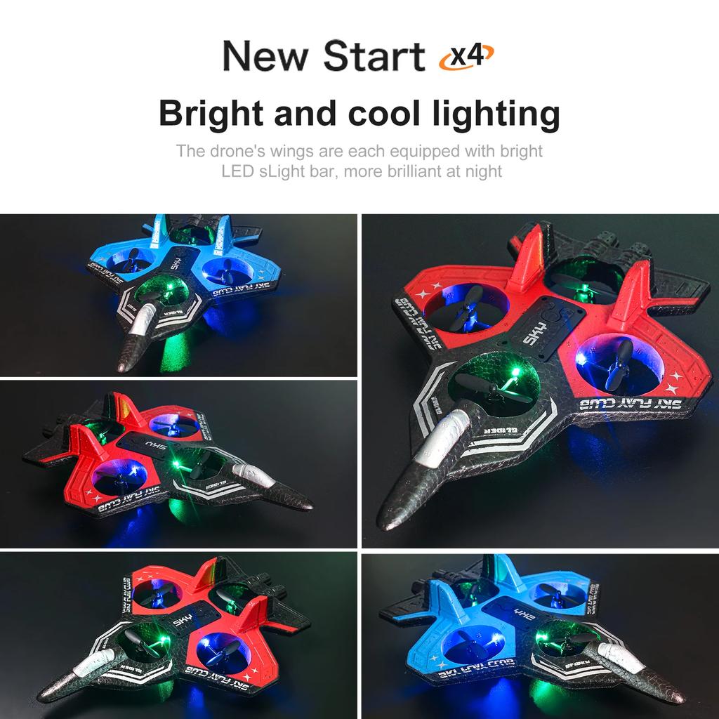 2025 New YP3 Foam Aircraft Remote Control Four Axle Fighter Wrestle Resistant Aerial Stunt Children Model Airplane Gift