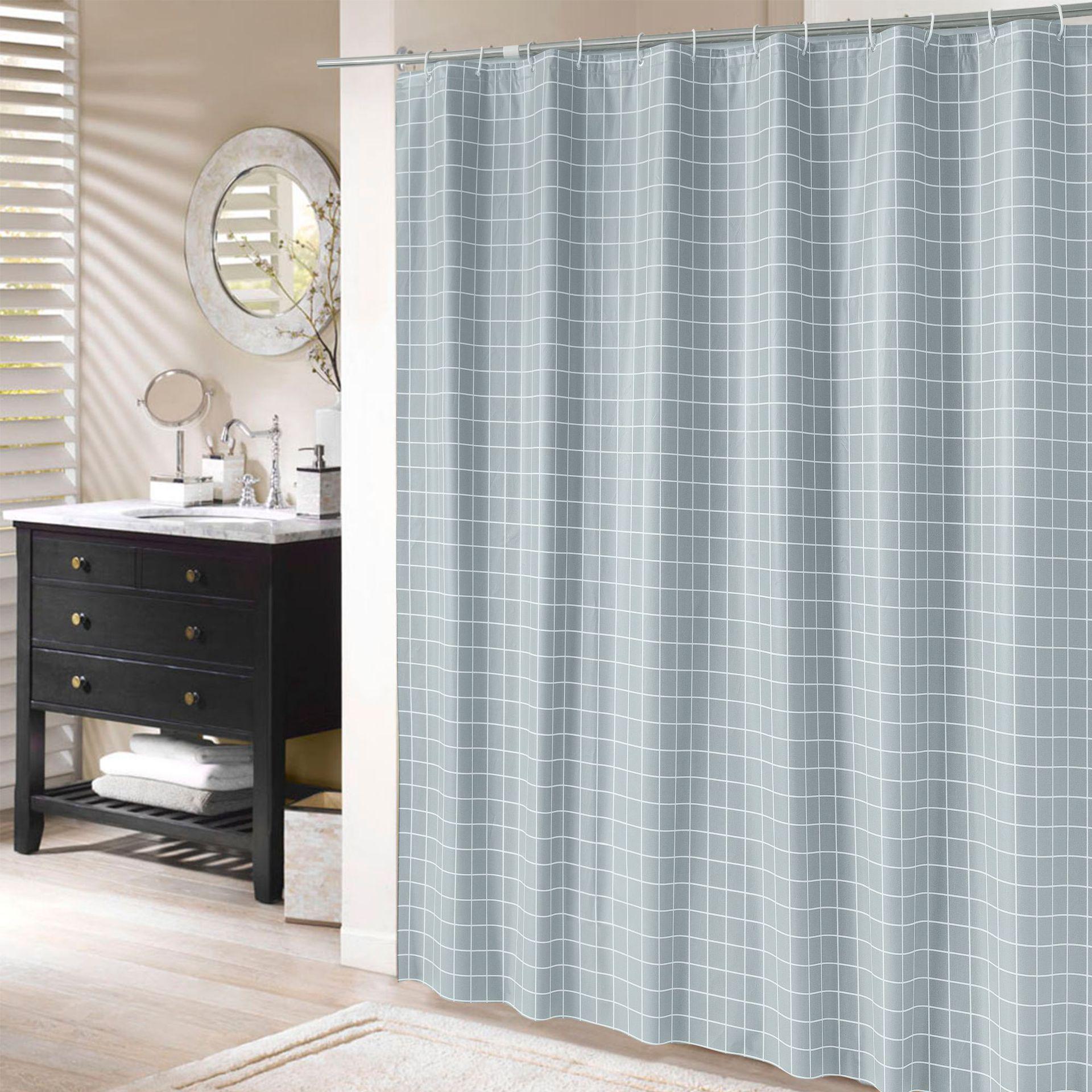 

Waterproof Mildew-Proof Polyester Shower Curtain for Bathroom, Door, or Window Partition 0.8m Wide x 1.8m High